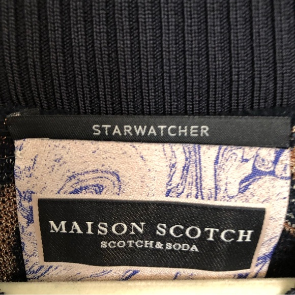 Scotch and Soda metallic print sweater size L - Picture 3 of 4